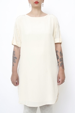 Vestido ANIMALE franjas bordadas