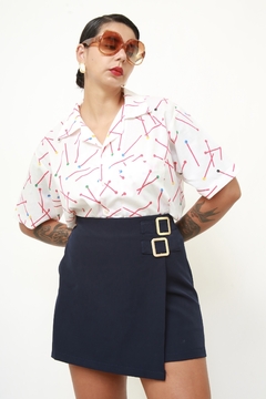 Camisa estampada palitos - loja online