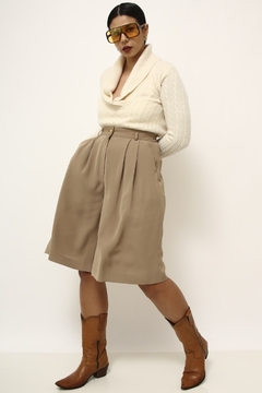 Bermuda bege vintage alfaiataria - comprar online