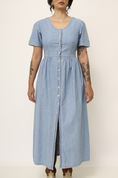 Imagem do Vestido algodão jeans vintage