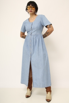 Vestido algodão jeans vintage - loja online