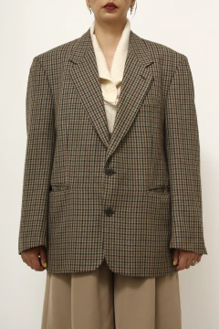 Blazer xadrez vintage PIERRE CARDIN classico camelo - Capichó Brechó
