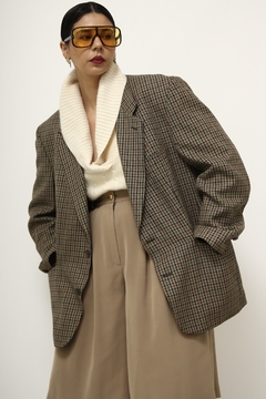 Blazer xadrez vintage PIERRE CARDIN classico camelo - loja online