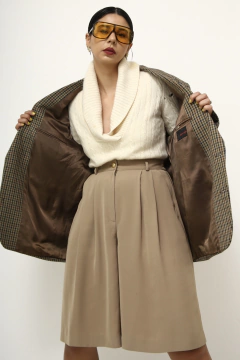 Blazer xadrez vintage PIERRE CARDIN classico camelo - comprar online