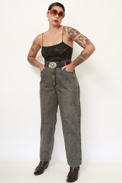 Calça jeans cinza classica