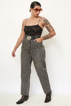 Calça jeans cinza classica - Capichó Brechó