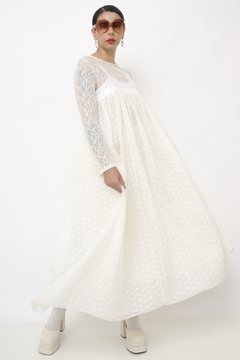 Vestido renda amplo estilo penhoar - loja online