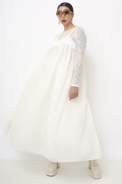 Vestido renda amplo estilo penhoar - comprar online