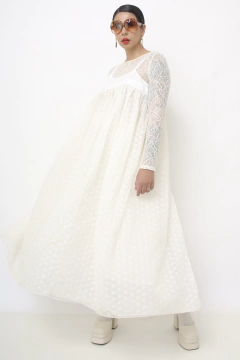 Vestido renda amplo estilo penhoar - comprar online