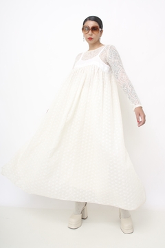 Vestido renda amplo estilo penhoar