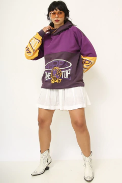 Moletom esportivo roxo amarelo vintage na internet