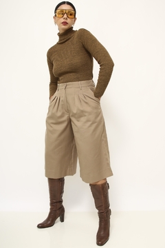 Bermuda marrom vintage midi - loja online
