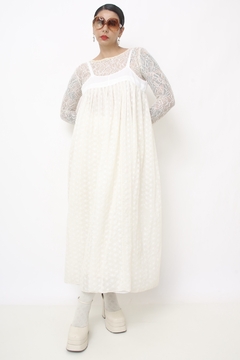 Vestido renda amplo estilo penhoar - Capichó Brechó
