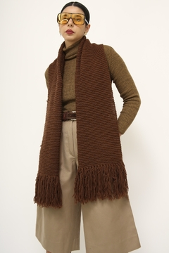 Cachecol marrom vintage - loja online