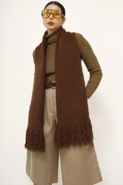 Cachecol marrom vintage - loja online