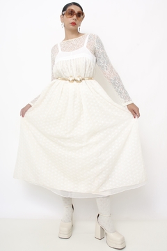 Vestido renda amplo estilo penhoar - comprar online