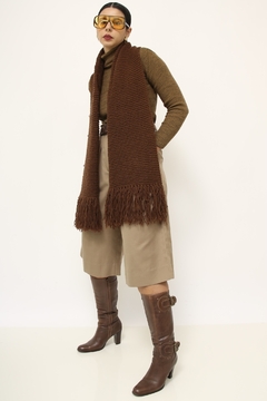 Cachecol marrom vintage - comprar online