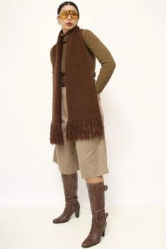 Cachecol marrom vintage