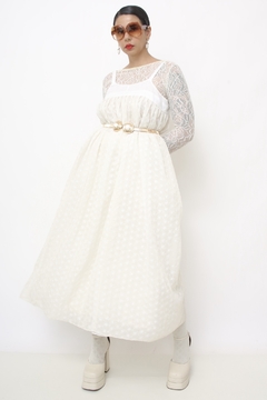 Vestido renda amplo estilo penhoar - loja online