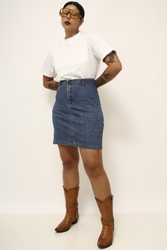 Saia jeans curta 90´s - Capichó Brechó