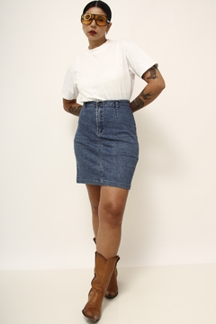 Saia jeans curta 90´s - loja online