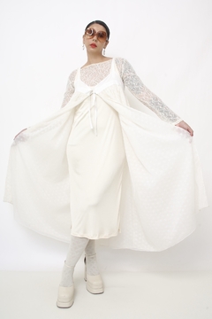 Vestido renda amplo estilo penhoar - comprar online