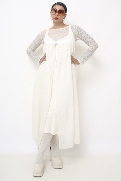 Vestido renda amplo estilo penhoar