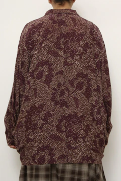 Camisa bolsos 100% seda estampada na internet