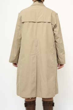 Trench Coat bege forro pelúcia marrom removível - loja online