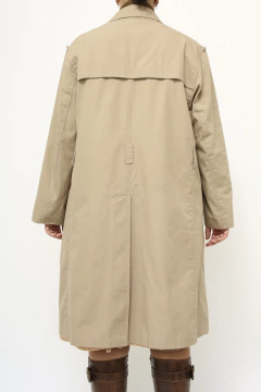 Trench Coat bege forro pelúcia marrom removível - loja online