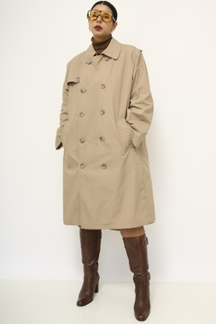 Trench Coat bege forro pelúcia marrom removível