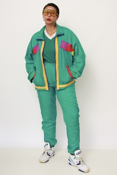 Conjunto de nylon verde JAQUETA + CALÇA