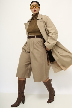 Trench Coat bege forro pelúcia marrom removível - loja online