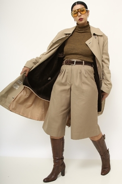 Trench Coat bege forro pelúcia marrom removível na internet