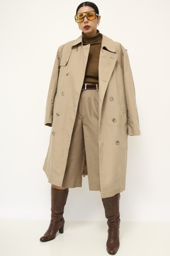 Trench Coat bege forro pelúcia marrom removível - loja online