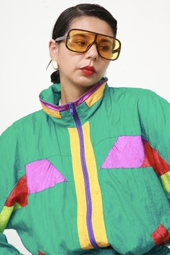 Conjunto de nylon verde JAQUETA + CALÇA na internet