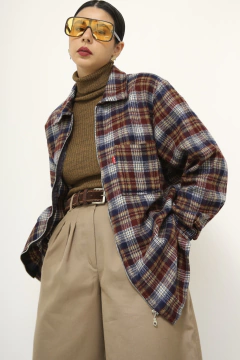 Jaqueta xdarez flanela vintage na internet