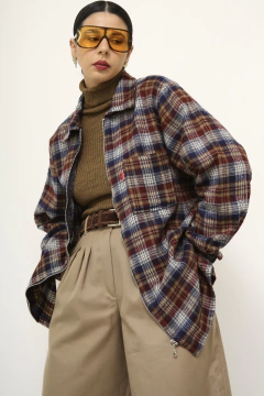 Jaqueta xdarez flanela vintage