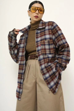 Jaqueta xdarez flanela vintage - loja online