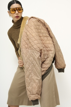 Jaquetra veludo cotele vintage bege - comprar online