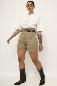 Imagem do Shorts cintura alta bege safari