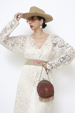 Bolsa boho alça corrente franja CHENSON