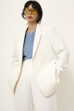 Blazer branco vintage classico textura - comprar online