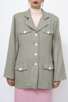 Blazer xadrez verde forrado na internet