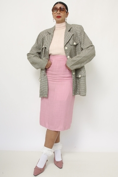 Blazer xadrez verde forrado - loja online