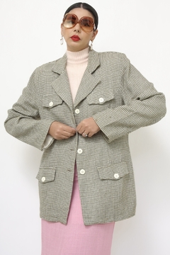 Blazer xadrez verde forrado - loja online