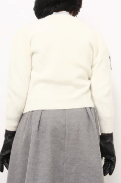 Cardigan western bordado manga bufante na internet