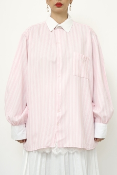 Camisa manga bufante listras - comprar online