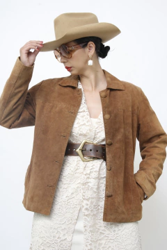 Jaqueta couro SUPERNATURAL marrom classica