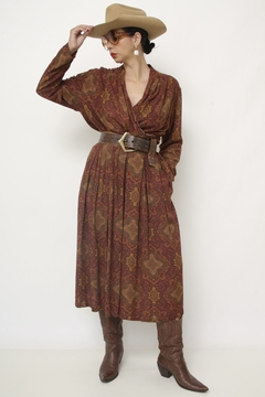 Conjunto estampa CALÇA + BLUSA boho vinho